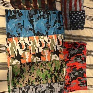 Camouflage Patterned Bandanas Set